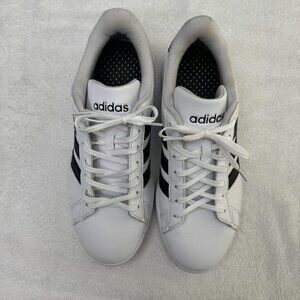 Adidas Grand Court White and Black Tennis Shoes - Women's Size 8.5 Sneakers
